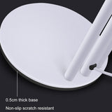 Universal Cell Phone Holder with Selfie Ring Light Microphone Clip & 3-colour Light Adjustment for Studio Recording Live Broadcast Ktv White - Rear View