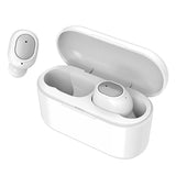 Wireless Bluetooth 5.0 Earphones - Binaural Stereo Automatic Pairing - White - Front View