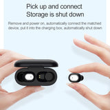 Wireless Bluetooth 5.0 Earphones - Binaural Stereo Automatic Pairing - White