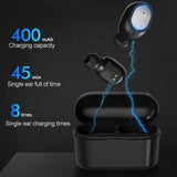 Wireless Bluetooth 5.0 Earphones - Binaural Stereo Automatic Pairing - White