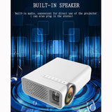 Mini Led Projector 1800 Lumens For Home Theater - Hdmi / Av / Sd / Usb / Vga Support - White Mobile Phone Version - Rear View