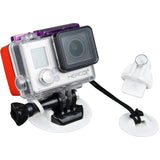 10-piece Board Mount Set for Action Cameras - White - Close-Up Angle