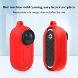 Silicone Case with Lens Cover for Insta360 Go 3 - White - 45-Degree Angle