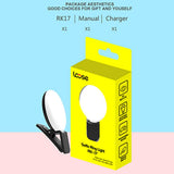 Portable Mini Beauty Light for Smartphones - 3 Brightness Levels 9 Led Warm / White - Iphone Galaxy Huawei Xiaomi Lg Htc - White