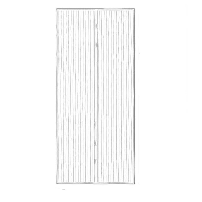 210x100cm Magnetic Mosquito-proof Screen Door Curtain - Magic Mesh - White