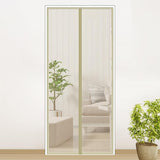 210x100cm Magnetic Mosquito-proof Screen Door Curtain - Magic Mesh - White