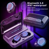 Intelligent Noise Cancelling Bluetooth Earphones with Touch Control and Charging Box - White - Extra Image