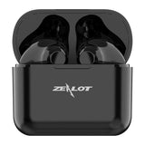 Wireless Bluetooth 5.0 Earbuds with Charging Case - T3 Tws - White - Side View