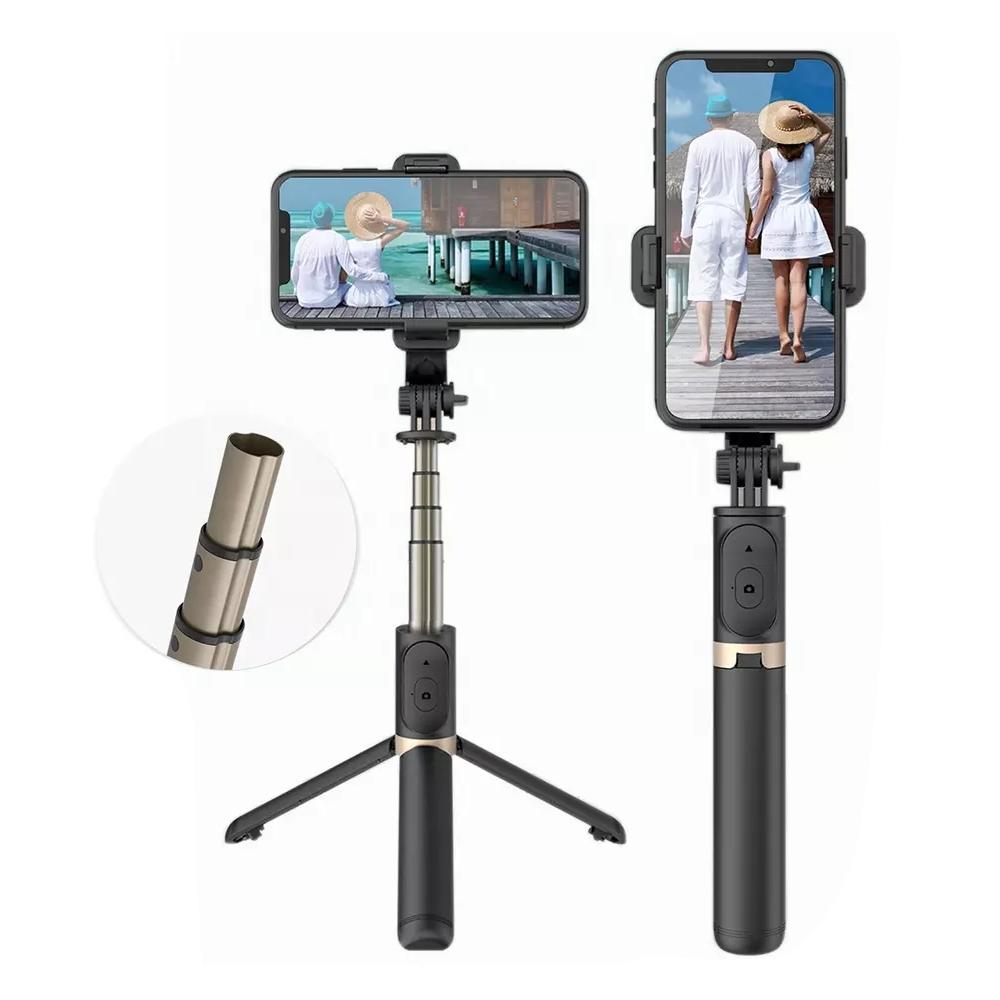 Bluetooth Remote Selfie Stick with Tripod and Phone Holder - White