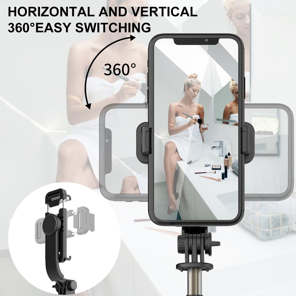 Bluetooth Remote Selfie Stick with Tripod and Phone Holder - White