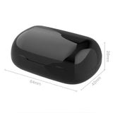 Wireless Bluetooth Earphones with 9d Sound and Charging Box - White - Close-Up Angle