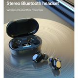 Wireless Bluetooth Earphone with Noise Reduction & Charging Box - Led Display - Low Angle