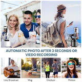 360 Degree Intelligent Tracking Tripod Head - White - Rear View