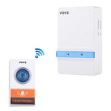 Home Music Remote Control Wireless Doorbell With 38 Polyphony Sounds White - Side View