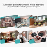 Home Music Remote Control Wireless Doorbell With 38 Polyphony Sounds White - Top-Down View