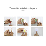 Home Music Remote Control Wireless Doorbell With 38 Polyphony Sounds White - 45-Degree Angle