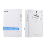 Home Music Remote Control Wireless Doorbell With 38 Polyphony Sounds White - Rear View