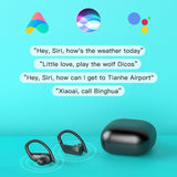 Wireless Bluetooth Earphones with Charging Box and Digital Display - 258 - White - Close-Up Angle