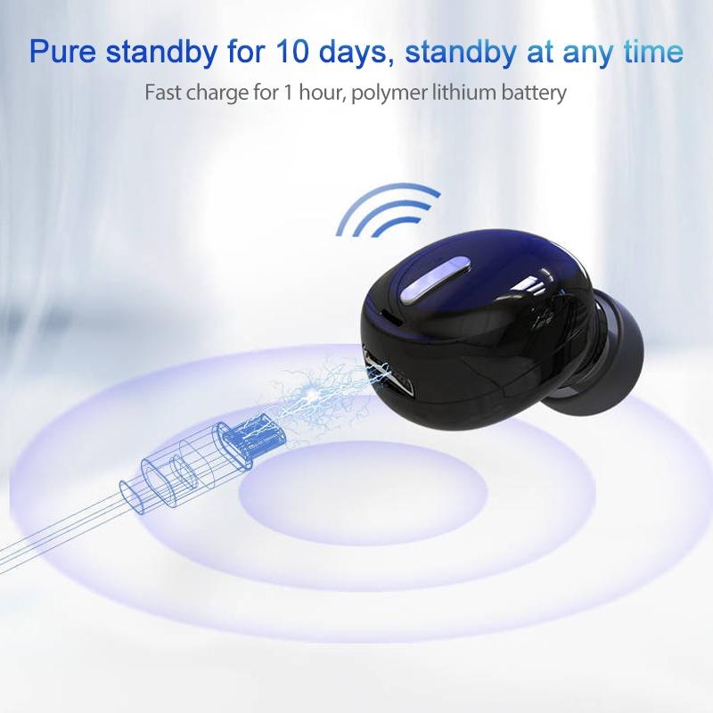 Mini In-ear Unilateral Bluetooth Earphone - X9 Wireless 5.0 - White
