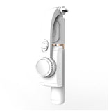 Bluetooth Gimbal Stabilizer with Remote and Tripod - White - Low Angle
