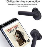 Waterproof Bluetooth Earphones with Magnetic Charging Box - 5.0 - White - 45-Degree Angle