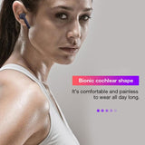 Waterproof Bluetooth Earphones with Magnetic Charging Box - 5.0 - White - Low Angle