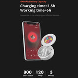 Wireless Bluetooth 5.2 Earphones with Anc & Enc Noise Reduction - White - Top-Down View