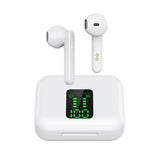 Wireless Bluetooth Earphones with Charging Box & Led Display - Side View