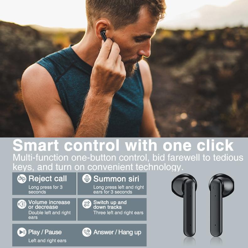 Wireless Bluetooth Earphones with Charging Box & Led Display