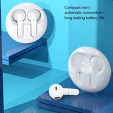 Wireless Stereo Bluetooth Earphones - V31 Sight Series White - Close-Up Angle