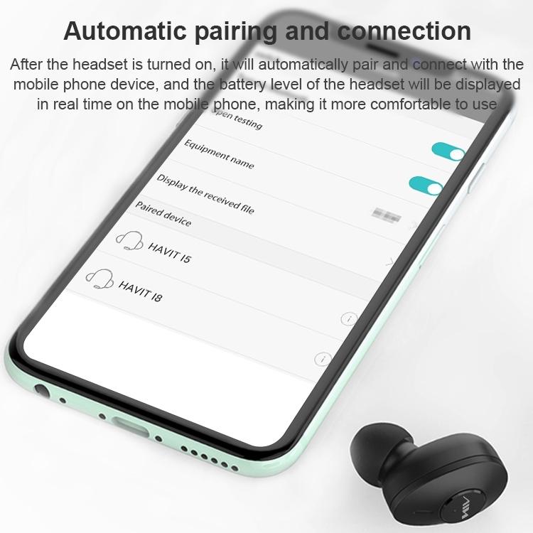 Wireless Bluetooth Earphone with Charging Box - Single - White