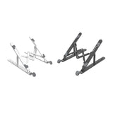 Portable Laptop Stand - Foldable - White - Side View