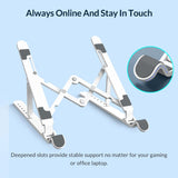 Portable Laptop Stand - Foldable - White - Top-Down View