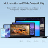 Portable Laptop Stand - Foldable - White - Low Angle