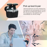 Waterproof True Wireless Bluetooth Earphones - Sports 5.0 - White - 45-Degree Angle