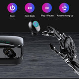 Wireless Stereo Bluetooth Headset with Charging Case and Digital Display - M7 Tws V5.0 - White