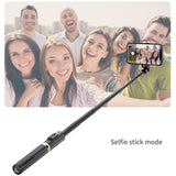 Reinforced Bluetooth Remote Control Selfie Stick with Hidden Design - White - Close-Up Angle