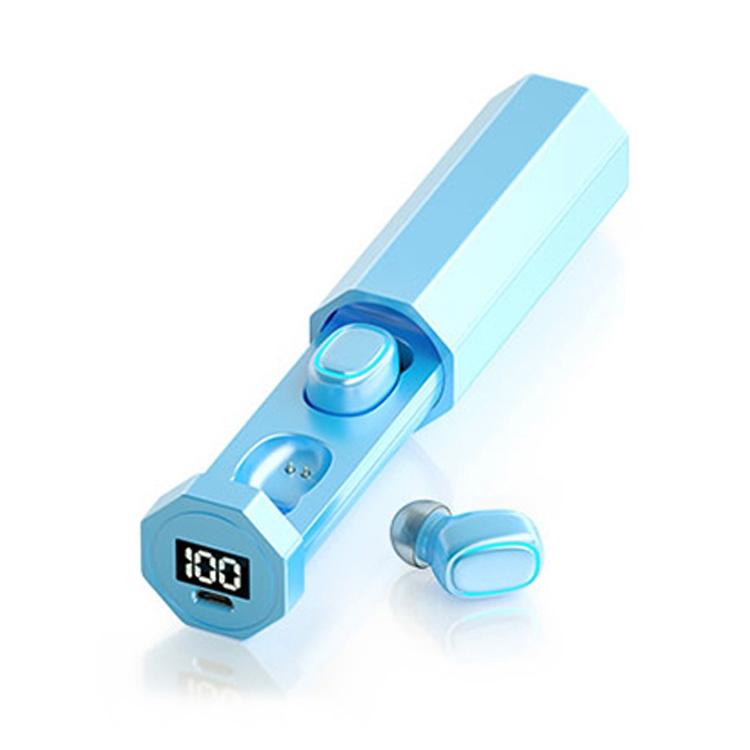 True Wireless Bluetooth Earphones with Digital Display and Charging Box - White