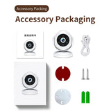 Portable Mini 4K Hd Camera With Night Vision For Home Security - White - Rear View