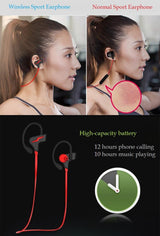 Sport Style Bluetooth 4.1 In-ear Earphone for Iphone - S30 - White - 45-Degree Angle
