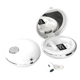 Wireless Hifi Stereo Earphones with Charging Case and Make-up Mirror - White