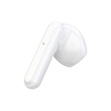 Wireless Hifi Stereo Earphones with Charging Case and Make-up Mirror - White - Side View