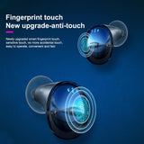 Metal Plating Wireless Tws Earphones with Charging Box - Bluetooth 5.0 - White - Rear View