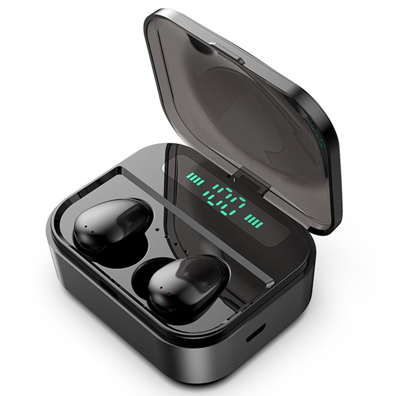 Wireless Stereo Bluetooth Headset with Charging Case and Digital Display - X7 Tws V5.0 - White