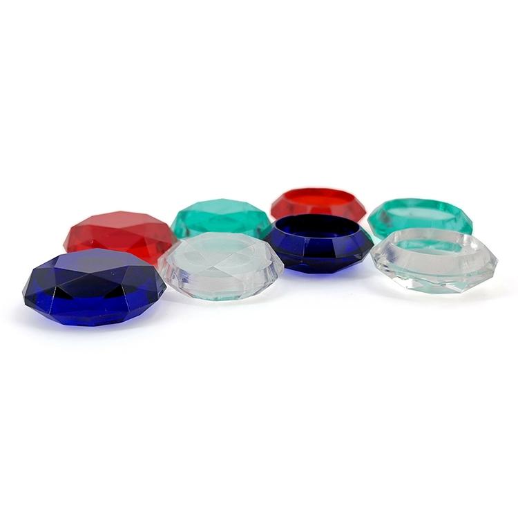 2 Pcs Diamond Texture Games Grip Caps for Ps5 - Clear White