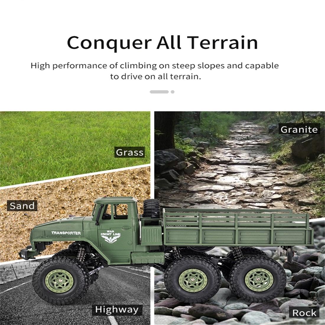 2.4ghz 4ch Remote Control Dongfeng 7 Six-wheeled Armor Truck Toy - Yellow