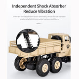 2.4ghz 4ch Rc Dongfeng 8 Six-wheeled Armor Truck Toy - Yellow - Extra Image