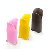 Cute Duck Mouth Shape Silicone Muzzle For Pet Dog - Size S Yellow - Rear View