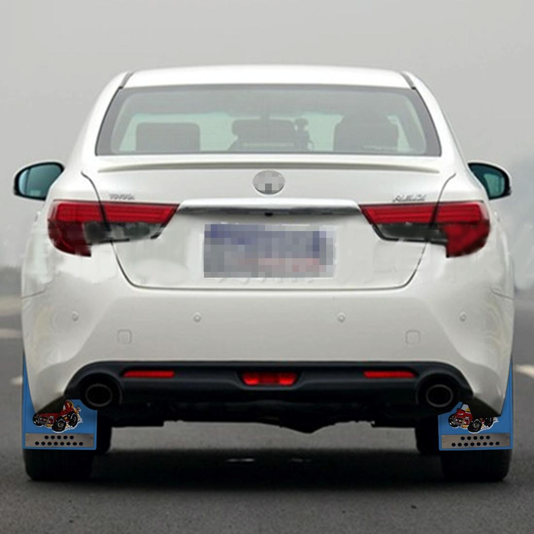 Premium Heavy Duty Molded Splash Front And Rear Mud Flaps Fender Guard Medium Size Random Pattern Delivery - Yellow