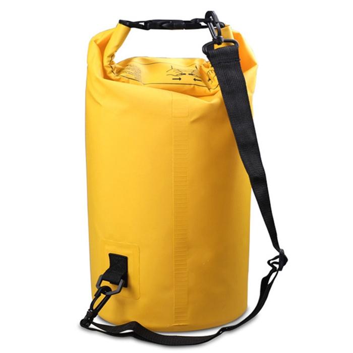 Waterproof Double Shoulder Bag Dry Sack 20L Capacity - Yellow